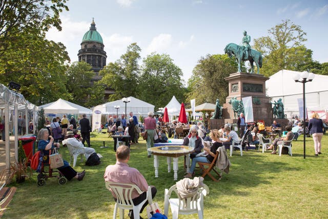 General views of the Edinburgh International Book Festival (Robert Perry/PA Wire).