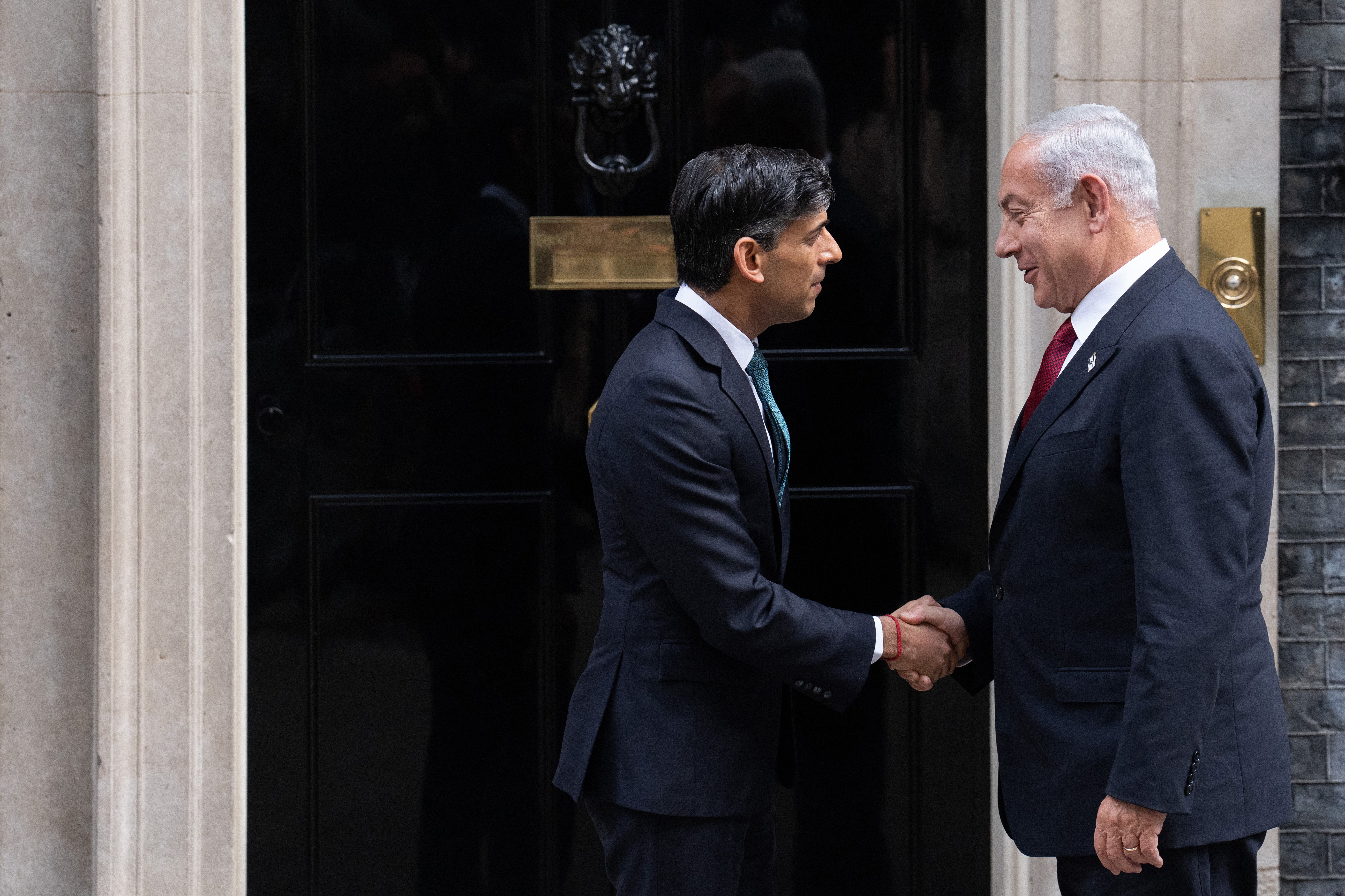 Mr Netanyahu meeting with the former prime minister Rishi Sunak in March