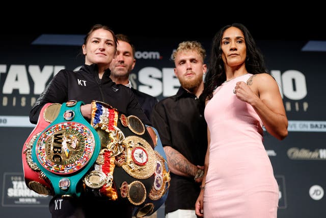 <p>Katie Taylor ahead of her Madison Square Garden fight against Amanda Serrano </p>