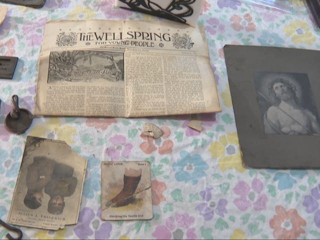 <p>Twelve artifacts were found in a time capsule from 1915 in a Grand Rapids, Michigan, home</p>