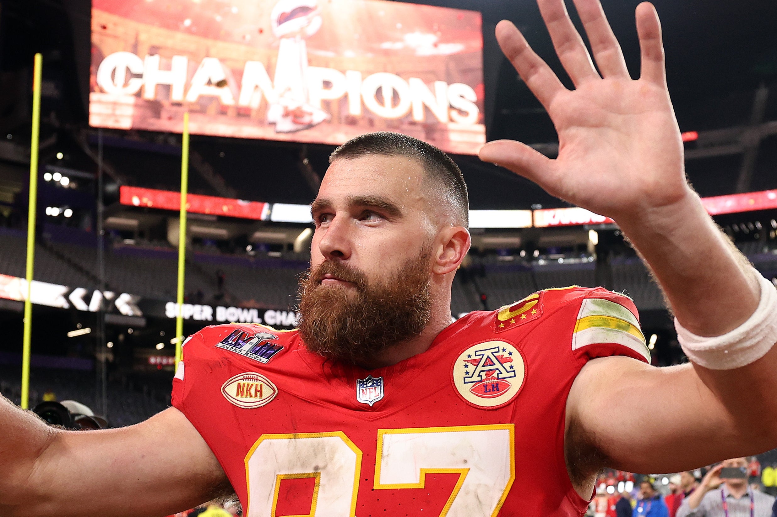 Travis Kelce #87 of the Kansas City Chiefs