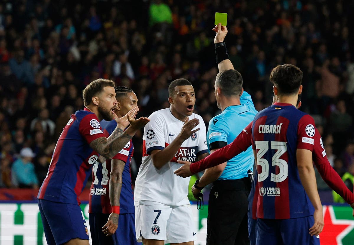 Barcelona vs PSG LIVE: Champions League score and updates as Vitinha equalises after Araujo red card