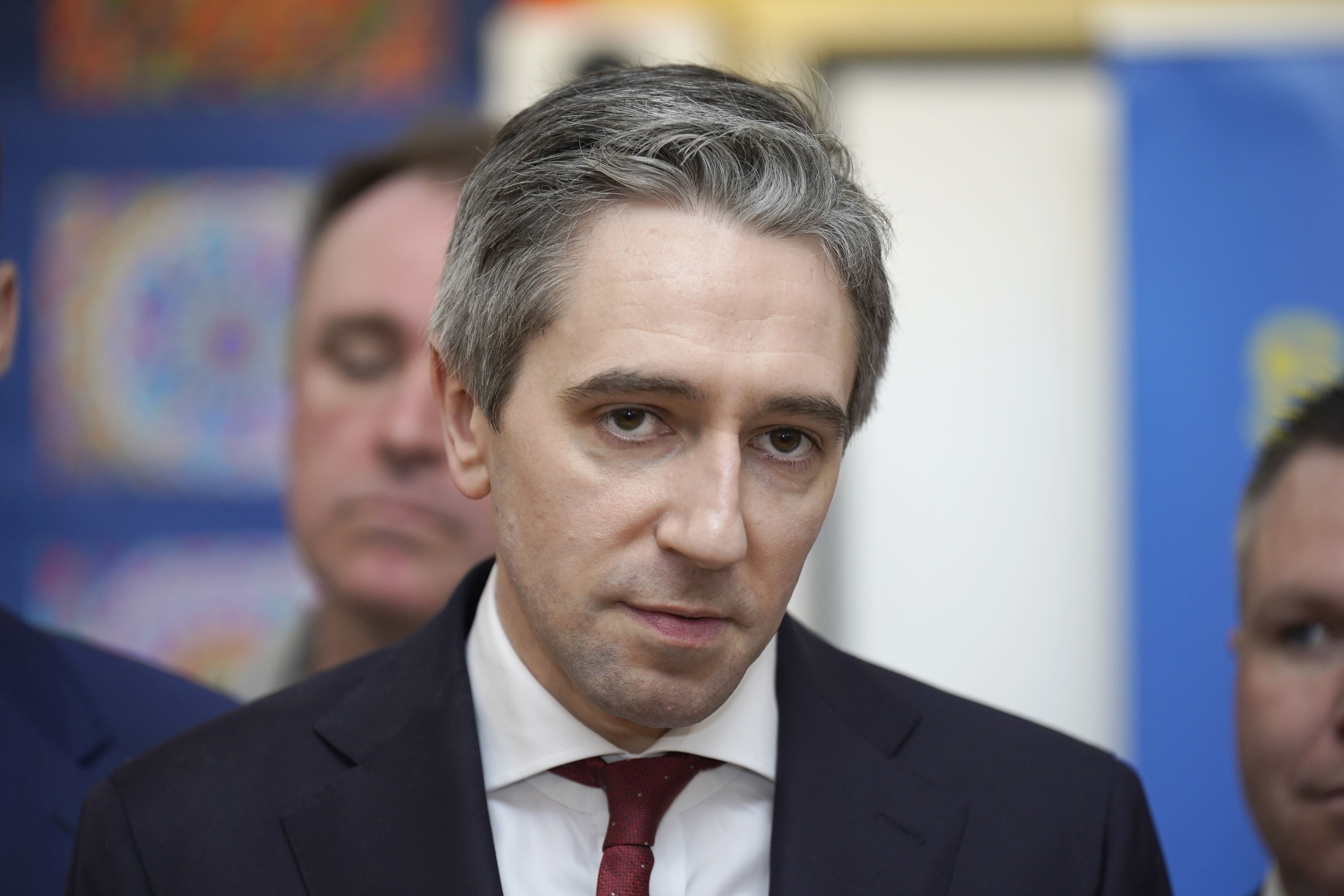 Taoiseach Simon Harris at a school in Dublin (Niall Carson/PA)