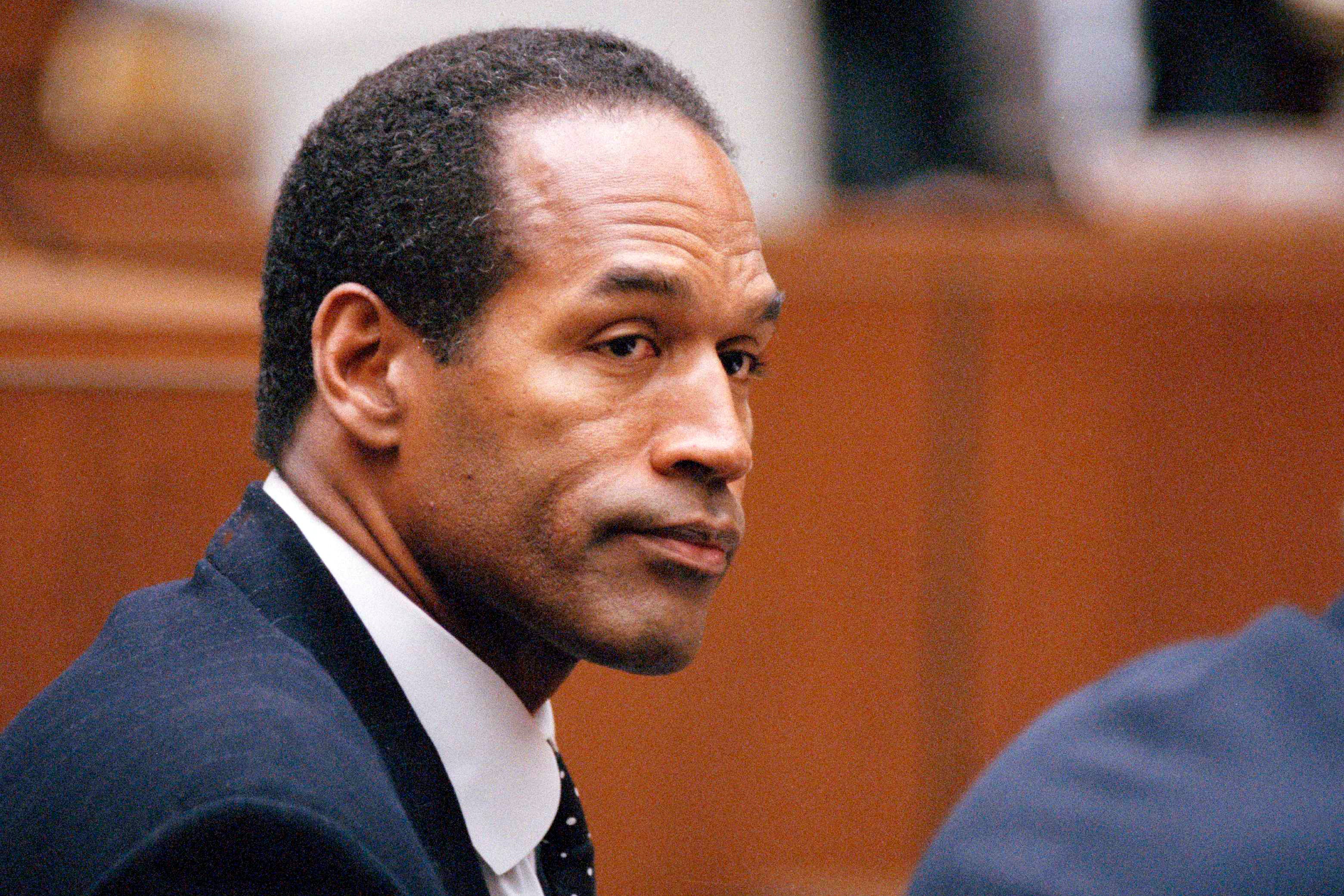 O.J. Simpson in a Los Angeles court on July 22, 1994. The notorious football player died in April following a battle with cancer. Simpson’s cremated remains were pressed into jewelry for his four children, according to his longtime lawyer