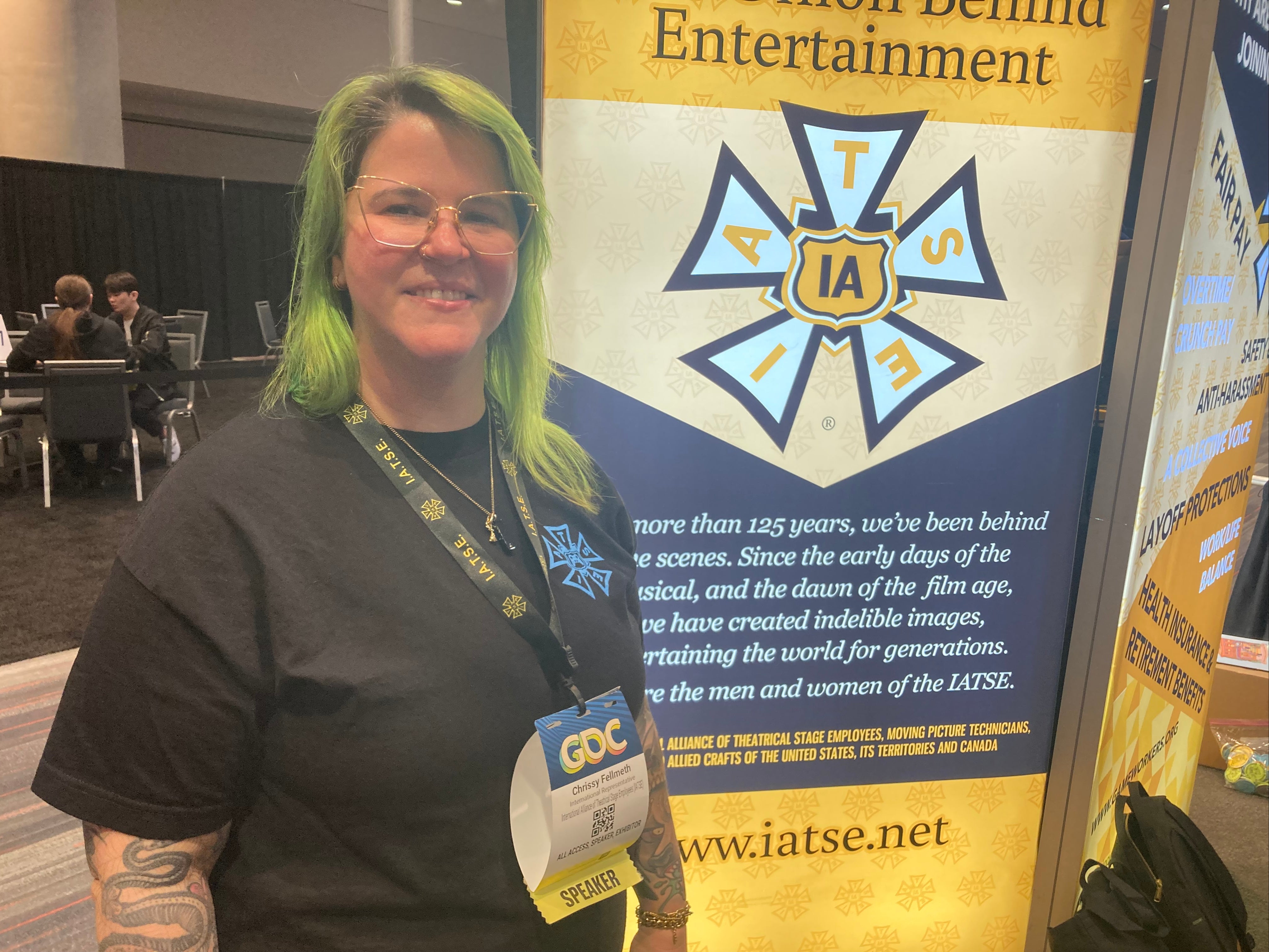 Chrissy Fellmeth of the International Alliance of Theatrical Stage Employees (IATSE)