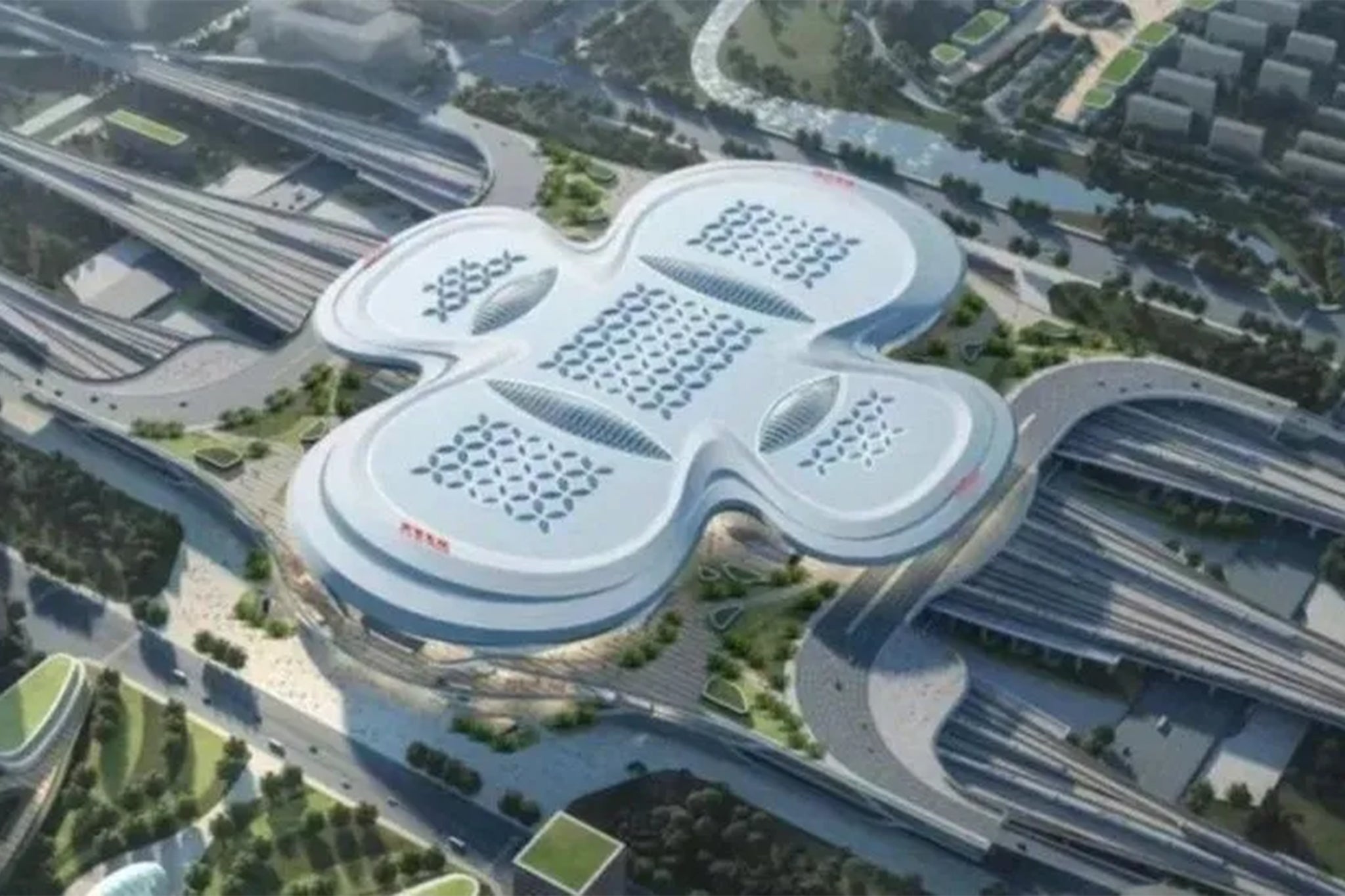 Proposed design for train station in Nanjing, China