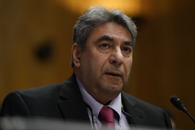 <p>Sam Salehpour, pictured before his testimony to a US Senate committee, said Boeing’s 787 Dreamliner could ‘drop to the ground’</p>
