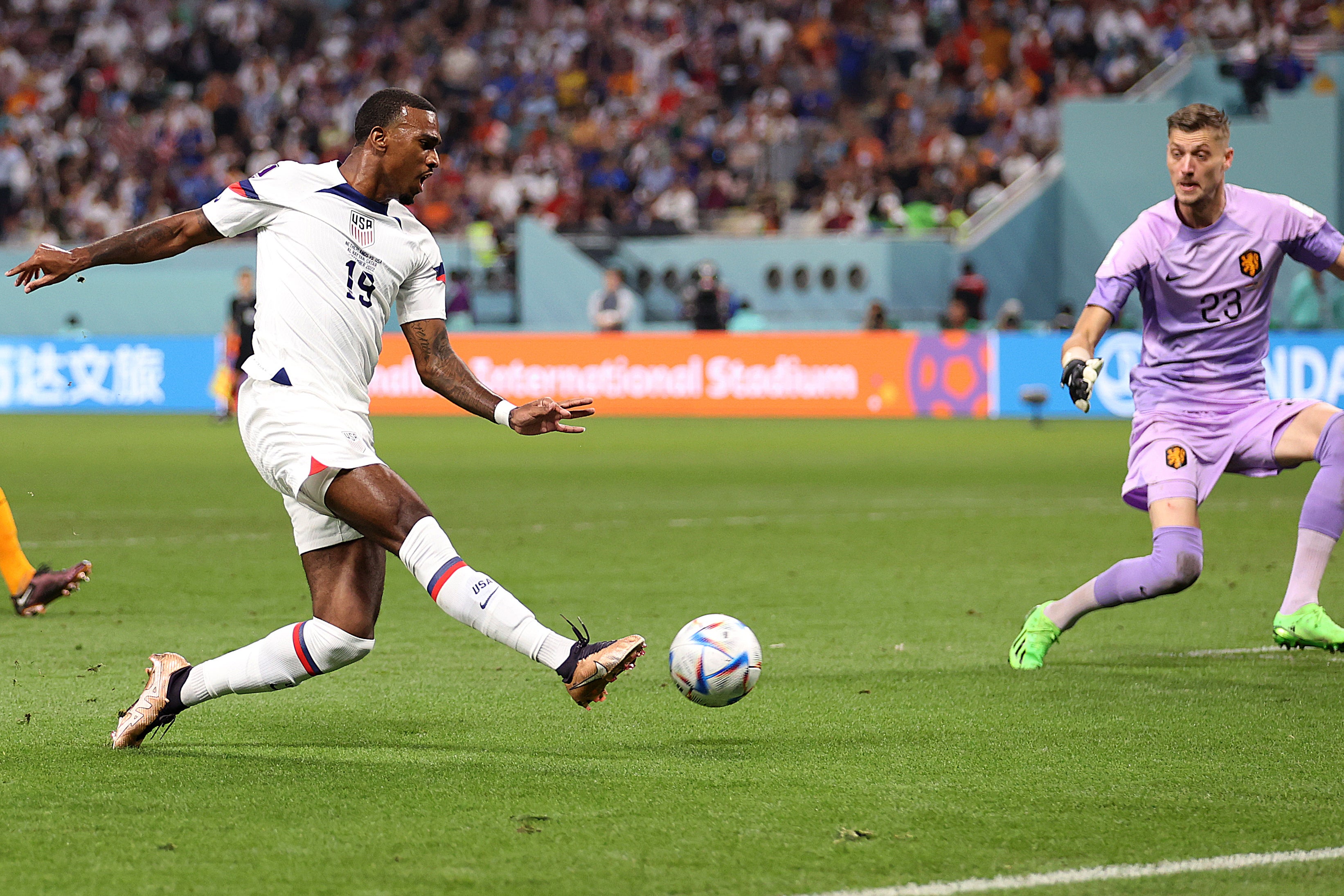 Wright scored during the USA’s World Cup defeat to the Netherlands