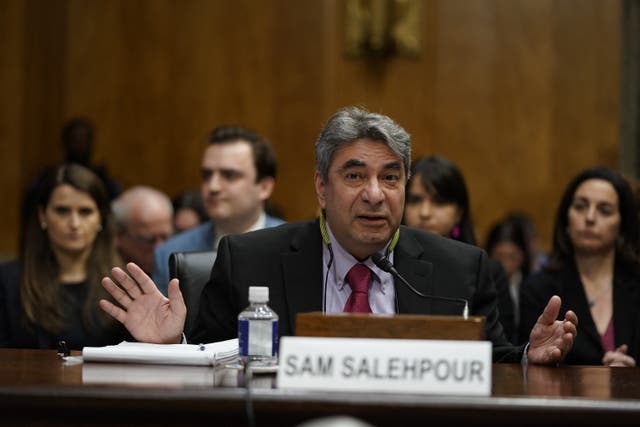 Boeing engineer, Sam Salehpour testifies before the US Senate Homeland Security and Governmental Affairs Subcommittee on Investigations during a hearing on "Examining Boeing's Broken Safety Culture: Firsthand Accounts," at Capitol Hill in Washington, DC, on April 17, 2024