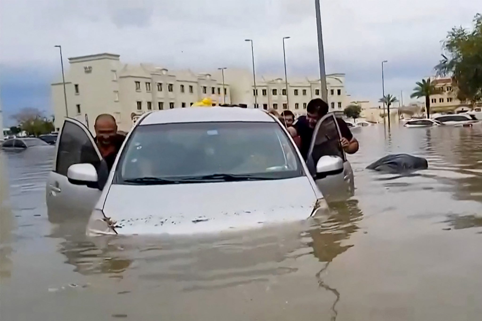 Severe flooding in Dubai caused chaos on the road and forced many businesses to close