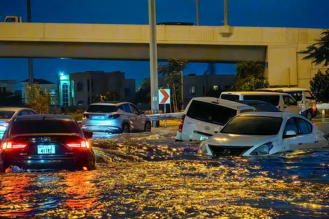 <p>The UAE was hit by a year’s worth of rainfall in 12 hours </p>