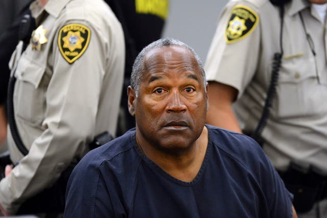 <p>OJ Simpson, pictured in court in 20213. His official cause of death was revealed on Friday </p>