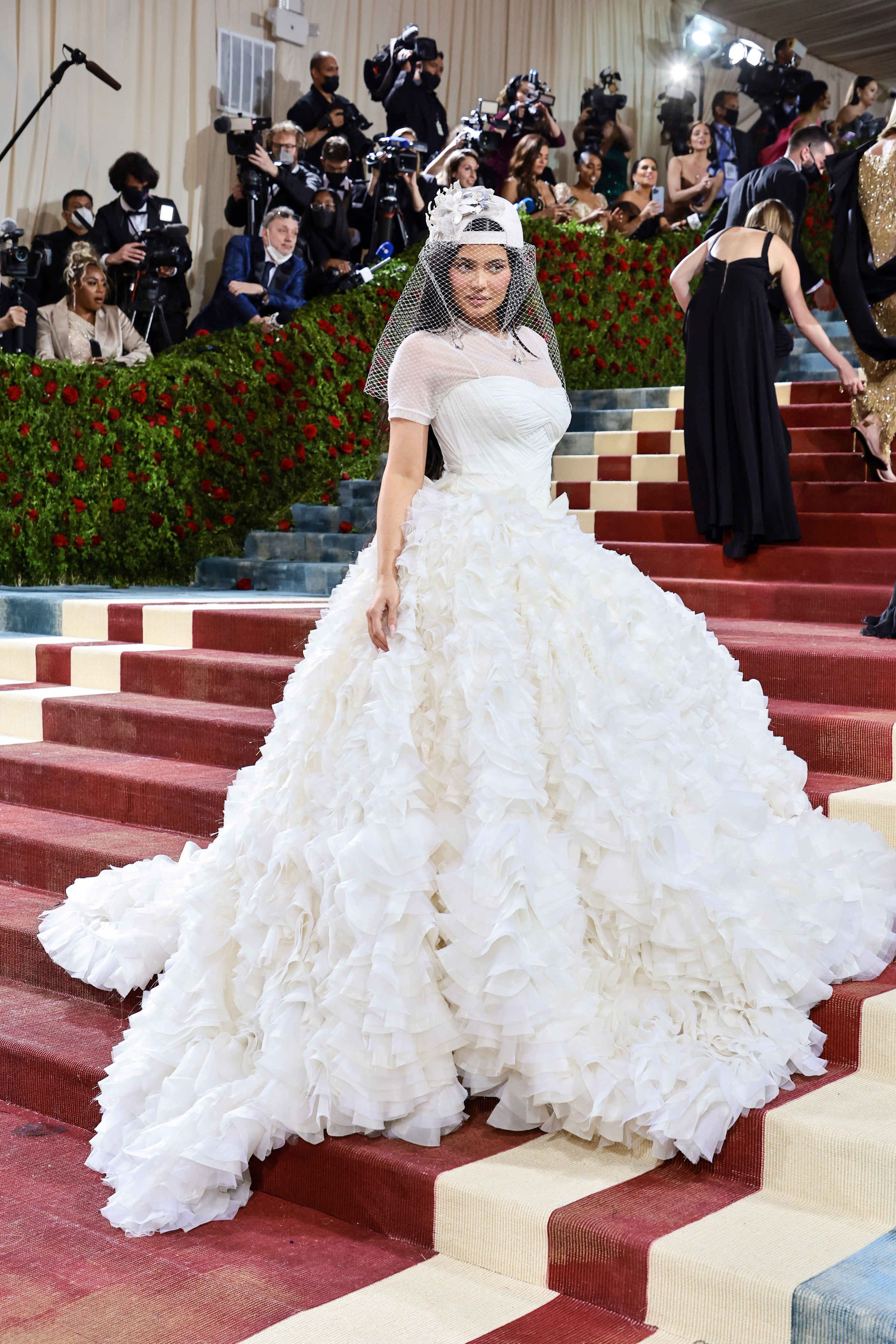 Kylie Jenner in Virgil Abloh’s Off-White Fall 2022 wedding gown at the 2022 Met Gala