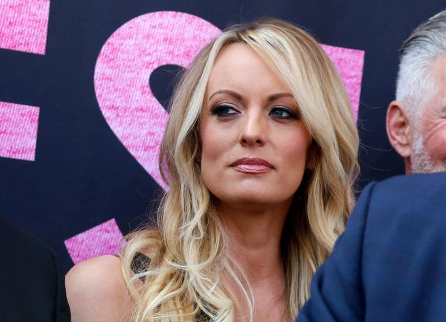 <p>Stormy Daniels appears at an event in May 2018 in West Hollywood, California </p>