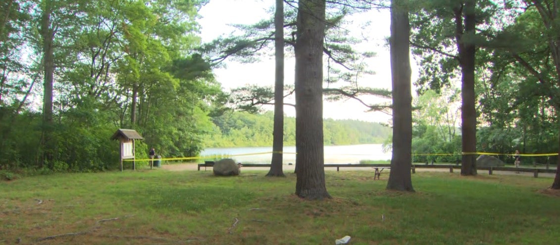 His father Scott was found by police floating in a pond outside Duxbury,