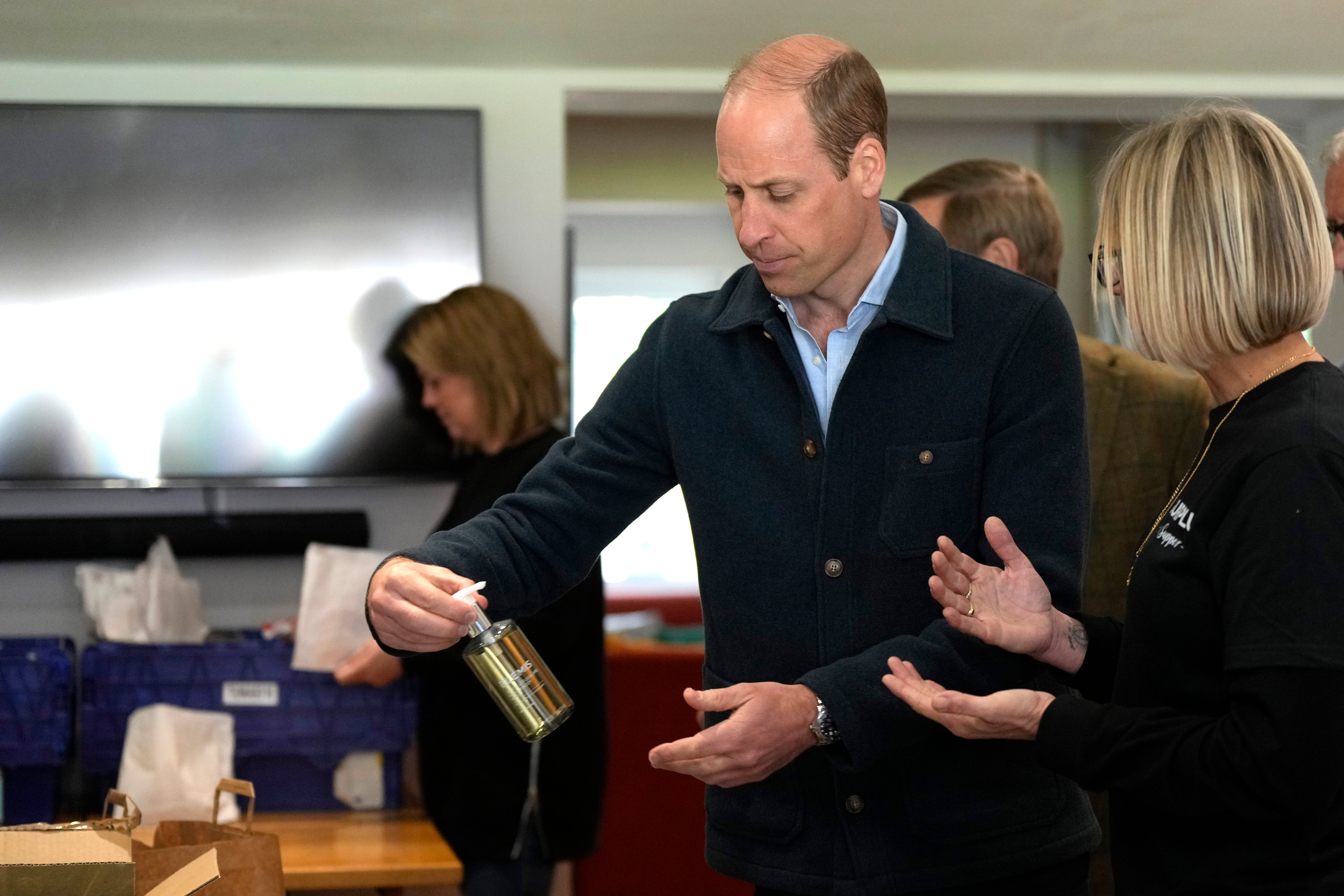 Prince William helped volunteers during today’s engagement