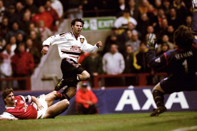 <p>Ryan Giggs’s wonder-goal against Arsenal is an iconic FA Cup replay moment </p>