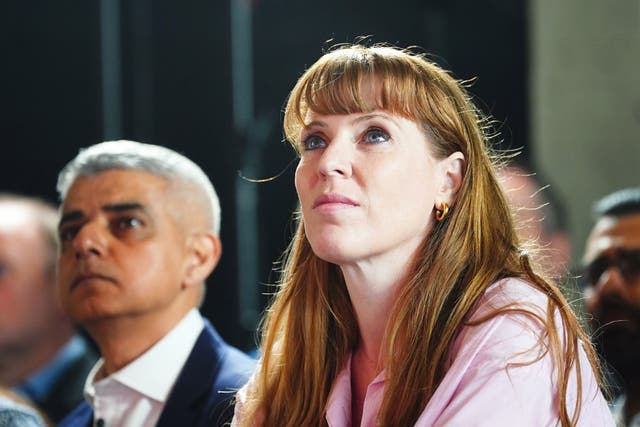<p>Angela Rayner with the Mayor of London, Sadiq Khan</p>