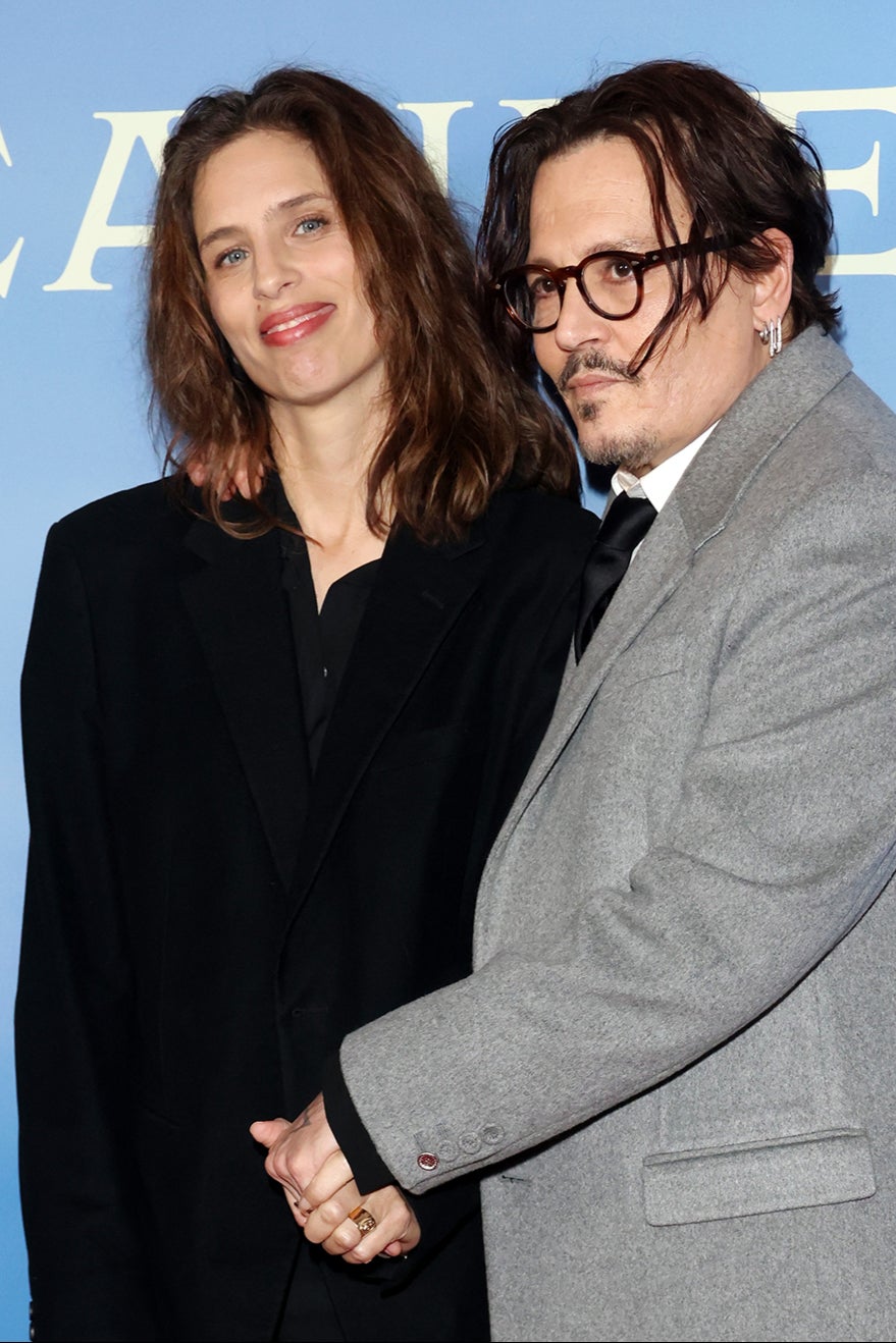 Grin and bear it: Maïwenn and Johnny Depp at their film’s London premiere this week