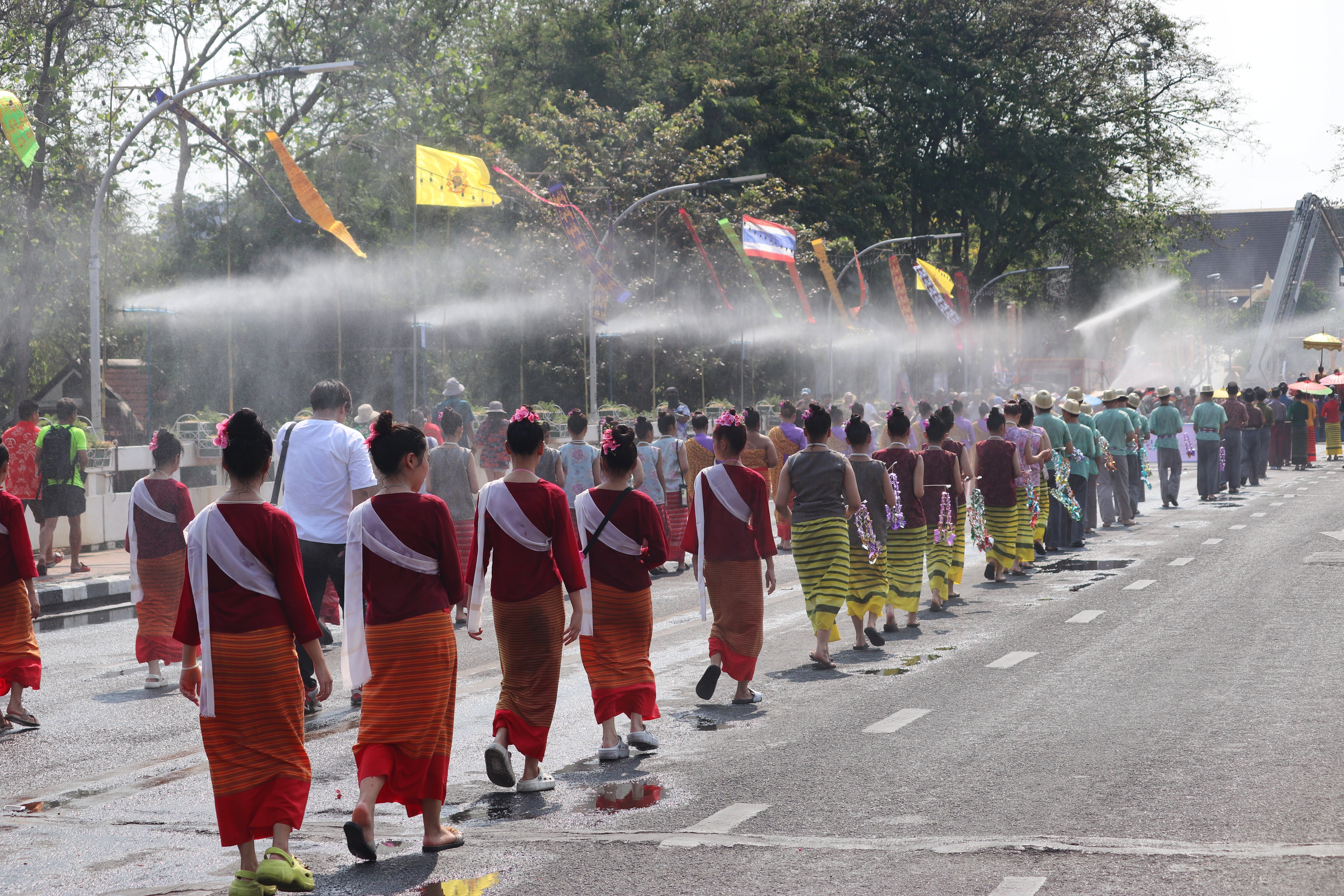 Water during Songkran symbolises washing away the previous year, and getting ready for the next
