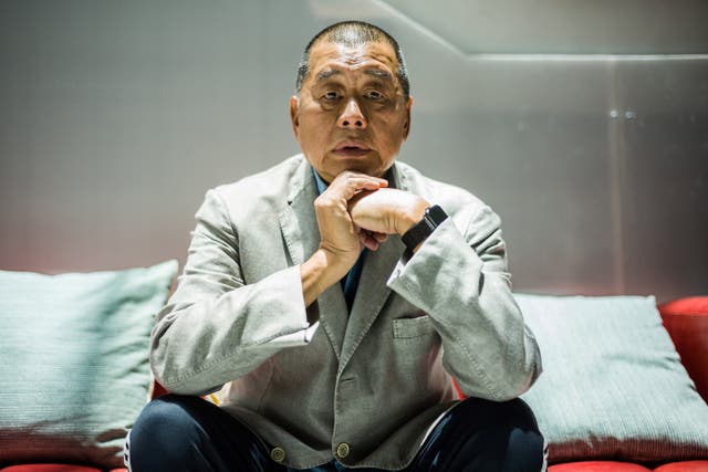 <p>File: Media tycoon Jimmy Lai poses during an interview in 2020</p>