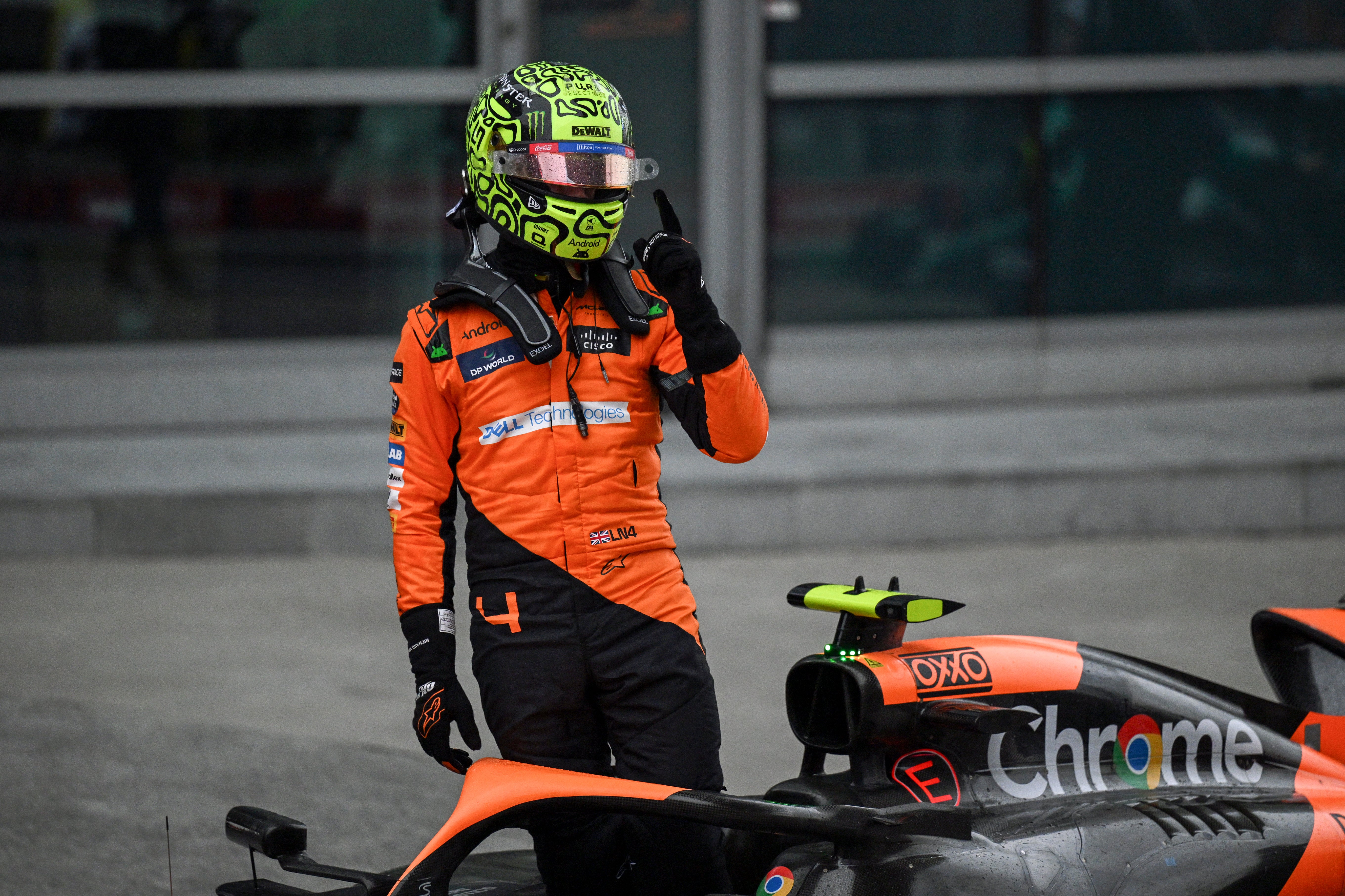 Lando Norris finished top of the leaderboard in SQ3 to take pole position for McLaren