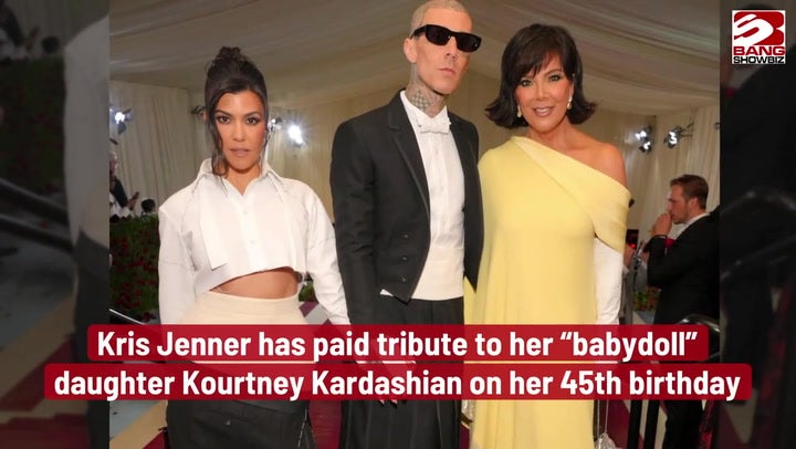 <p>Kourtney Kardashian unrecognisable as Kris Jenner shares throwback pictures to mark daughter’s 45th birthday.</p>