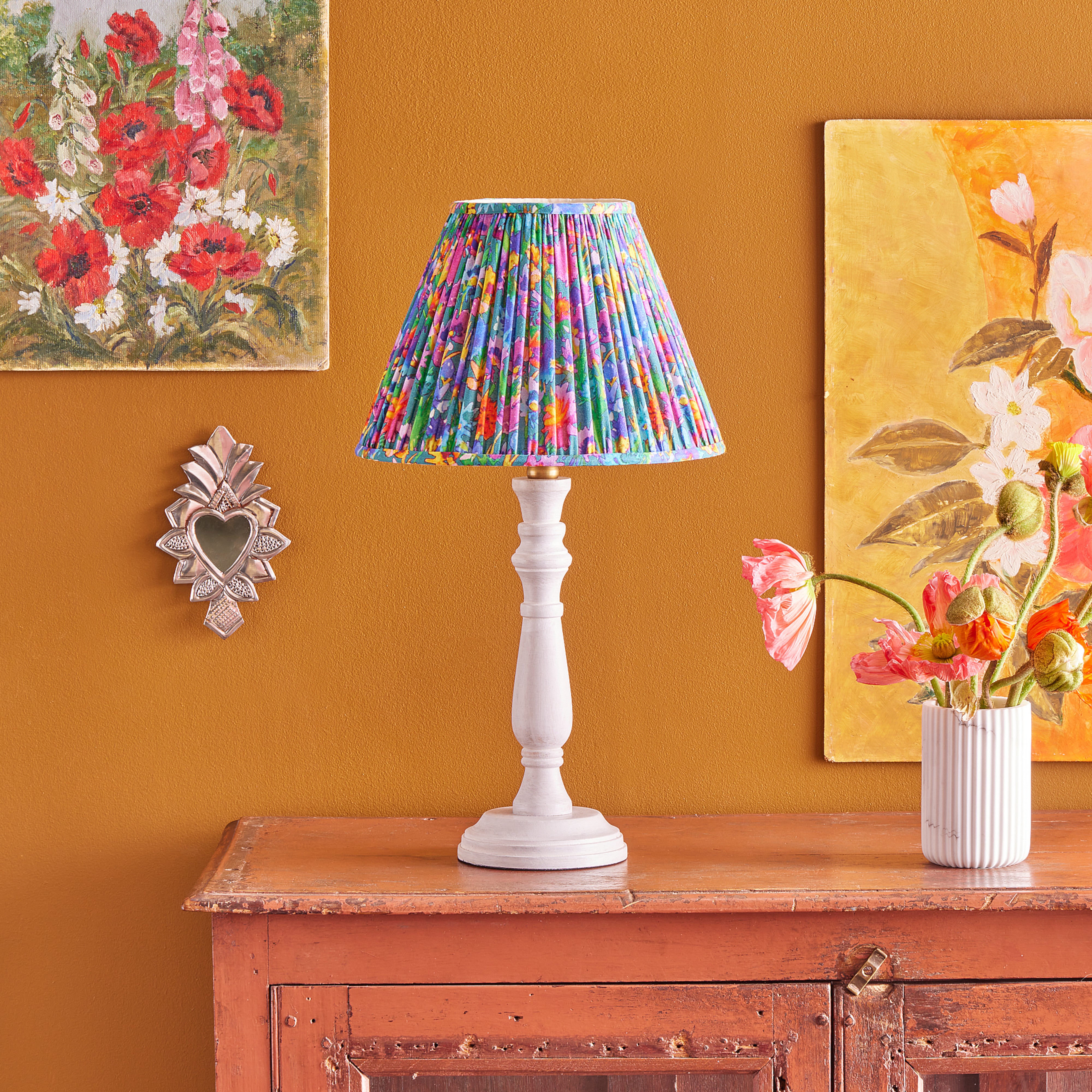 Lampshades are a quick and effective way to transform a space