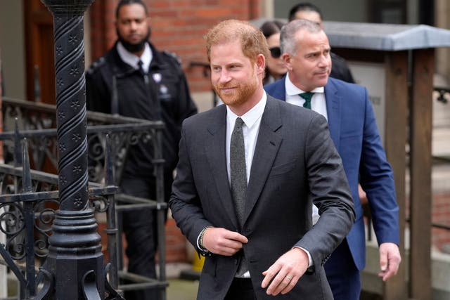 <p>Prince Harry leaves the Royal Courts Of Justice in London, 30 March 2023</p>