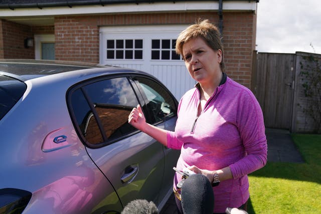 <p>Nicola Sturgeon asked reporters to give her neighbours some peace </p>