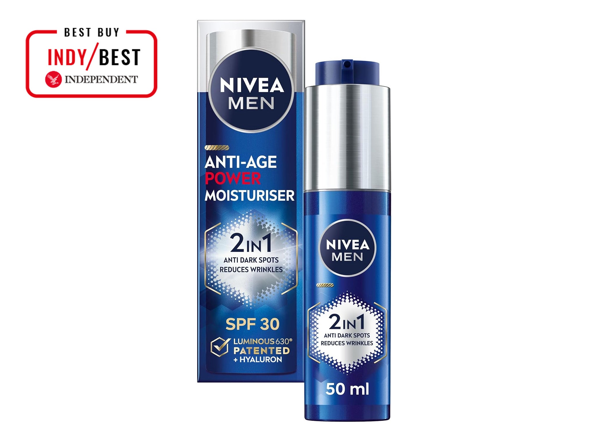 Nivea Men 2-in-1 anti-age power moisturiser, SPF 30