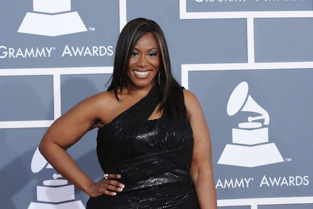 <p>Mandisa arrives at the 54th annual Grammy Awards at the Staples Center in Los Angeles on February 12, 2012</p>