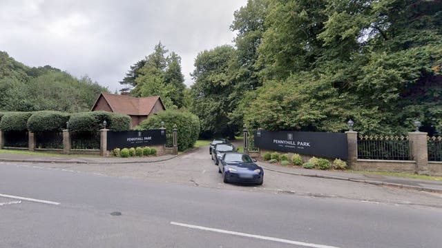<p>Officers were called by South East Coast Ambulance Service to the Pennyhill Park Hotel at 8.43am on Sunday after the woman’s body was found</p>