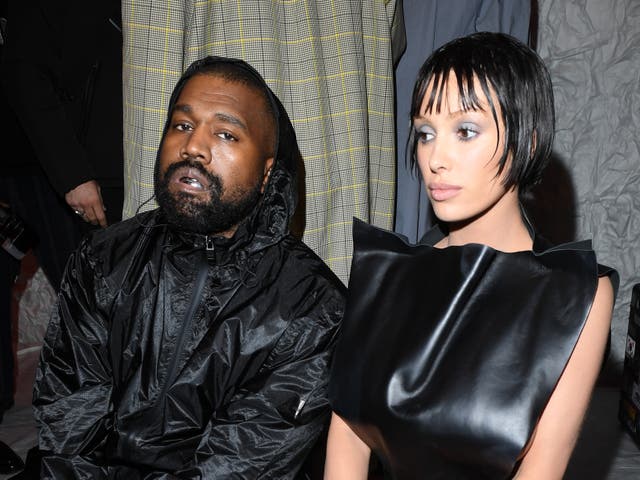 <p>Kanye West with Bianca Censori at  Milan Fashion Week, in February 2024. Censori faces allegations as part of a federal lawsuit about the work environment at West’s company, Yeezy </p>