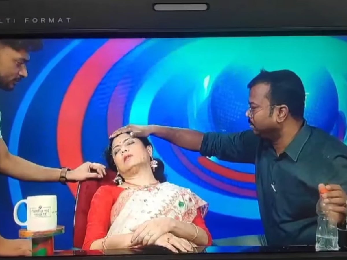 Heatwave in India: TV host faints during live broadcast as swaths of country reel from sweltering temperatures