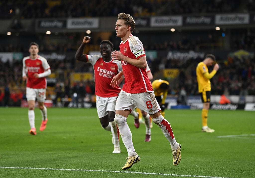 Arsenal ran out 2-0 winners against Wolves thanks to goals from Leandro Trossard and Martin Odegaard