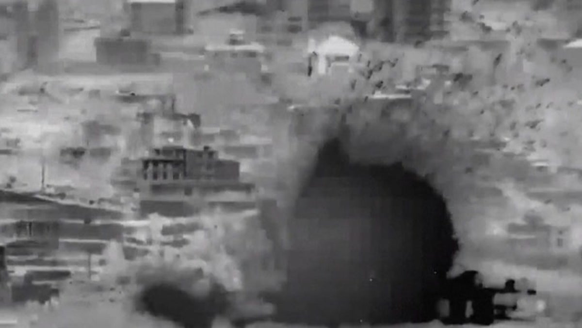 Israeli military releases video of alleged strikes on Hezbollah targets in Lebanon
