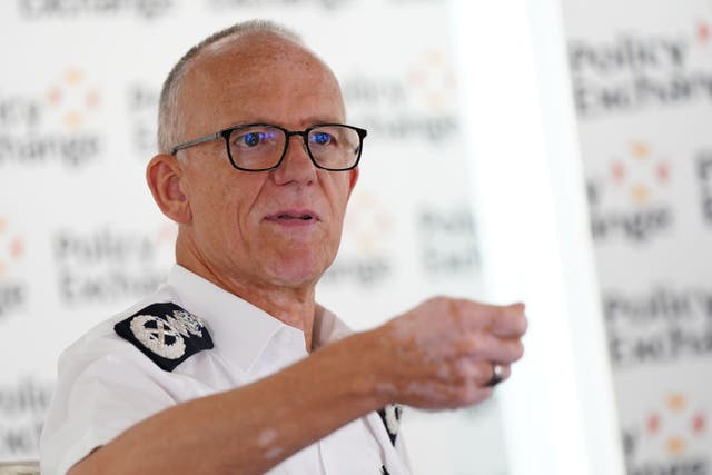 Met Commissioner Sir Mark Rowley will meet Mayor Sadiq Khan on Monday to discuss ‘community relations’ in the wake of complaints about the force’s handling of pro-Palestinian protests (James Manning/PA)