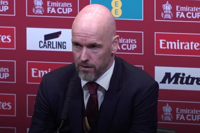 <p>FA Cup: Erik Ten Hag denies victory over Coventry on penalties was ‘embarrassment’.</p>