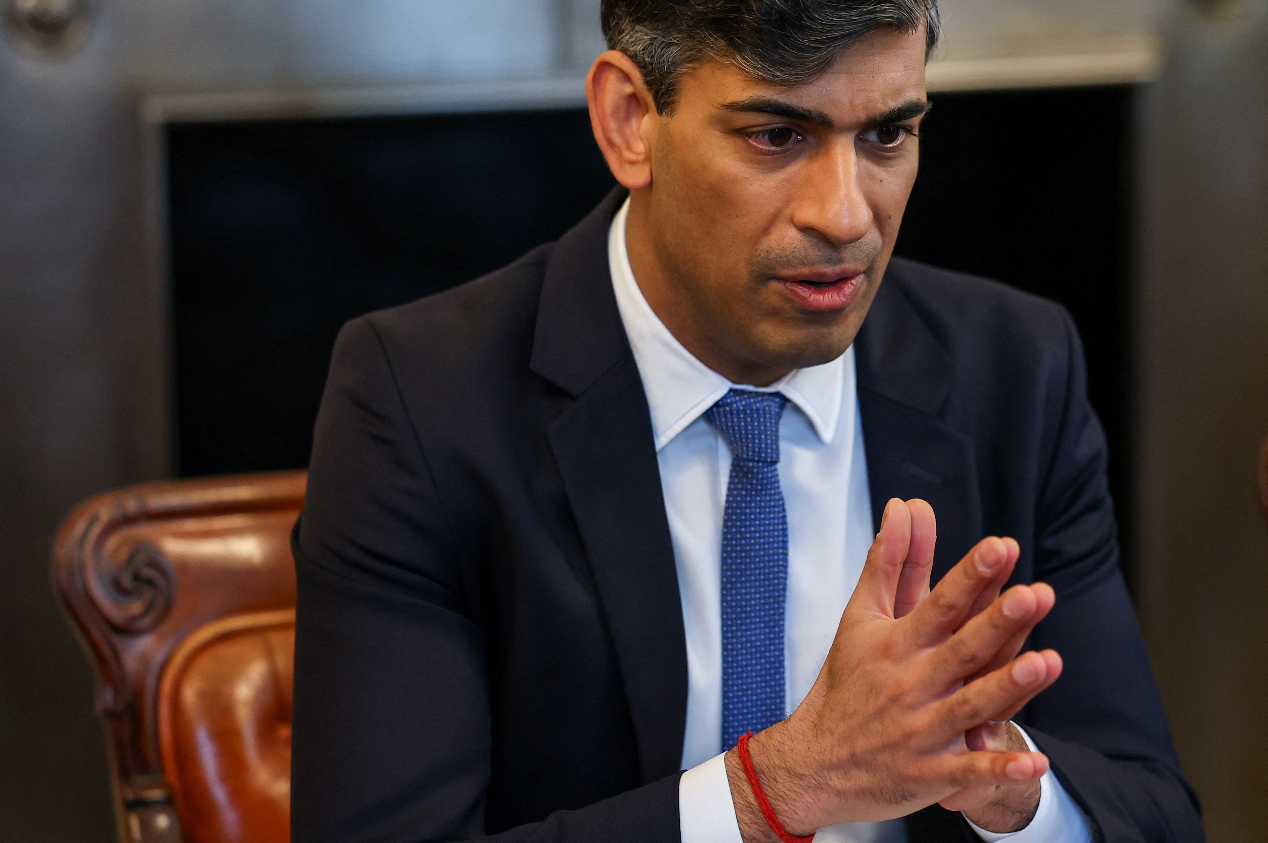 Rishi Sunak during an Illegal Migration Operations Committee meeting at Downing Street