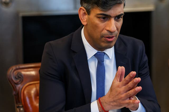 <p>Rishi Sunak during an Illegal Migration Operations Committee meeting at Downing Street </p>