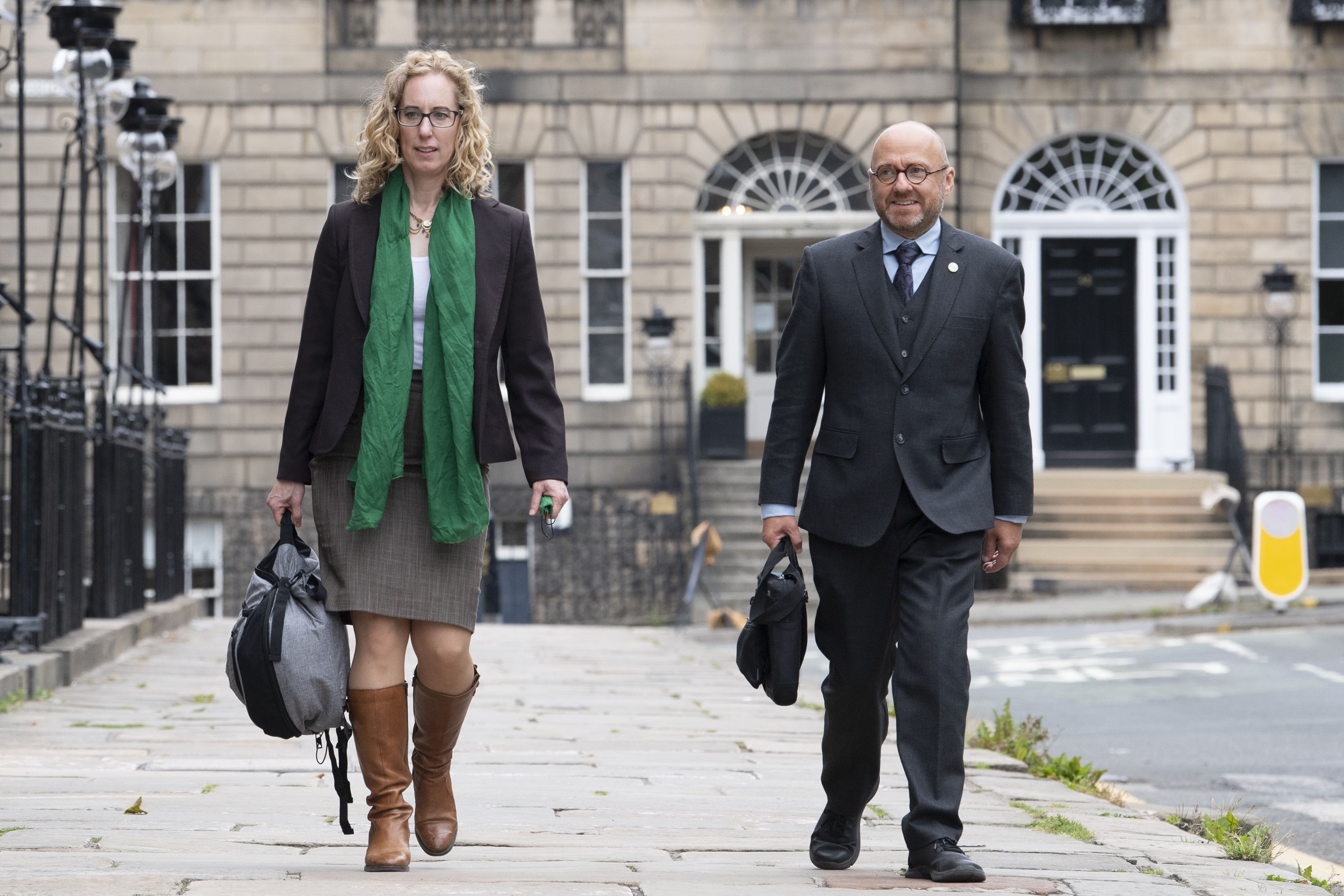 Scottish Greens co-leaders Lorna Slater and Patrick Harvie in Edinburgh earlier this week