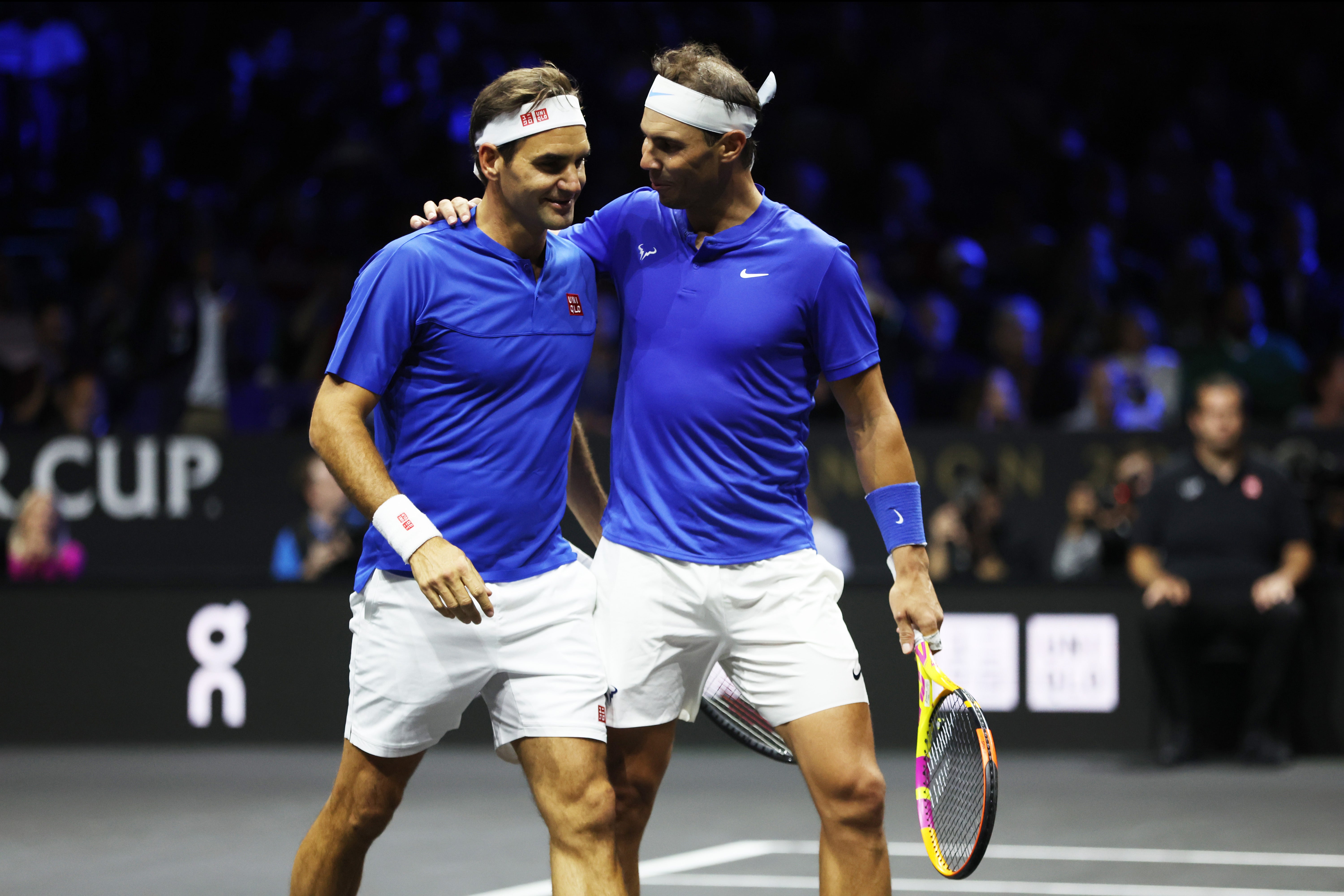 Rafael Nadal played alongside Roger Federer in the Swiss star’s final match