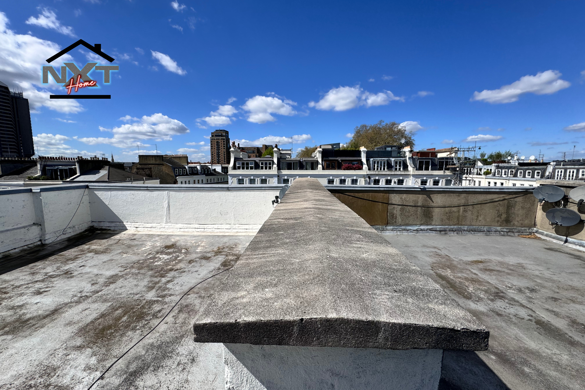 The rooftops are connected and registered as a separate address with their own title deeds