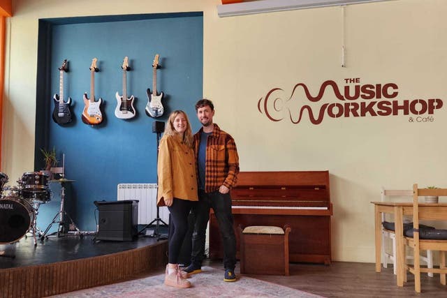 <p>Pictured: The Music Shop owners Josie and Daniel Clark</p>