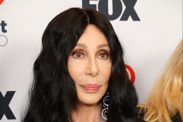 <p> Cher, winner of the Icon Award, poses in the press room during the 2024 iHeartRadio Music Awards</p>