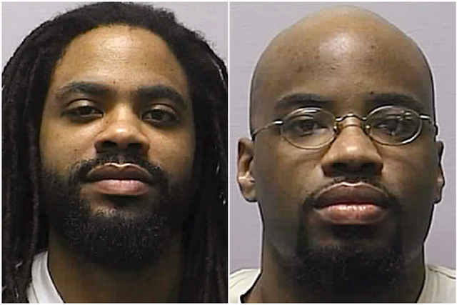 <p>Brothers Reginald Carr (left) and Jonathan Carr (right) were convicted in the December 2000 ‘Wichita massacre’ </p>