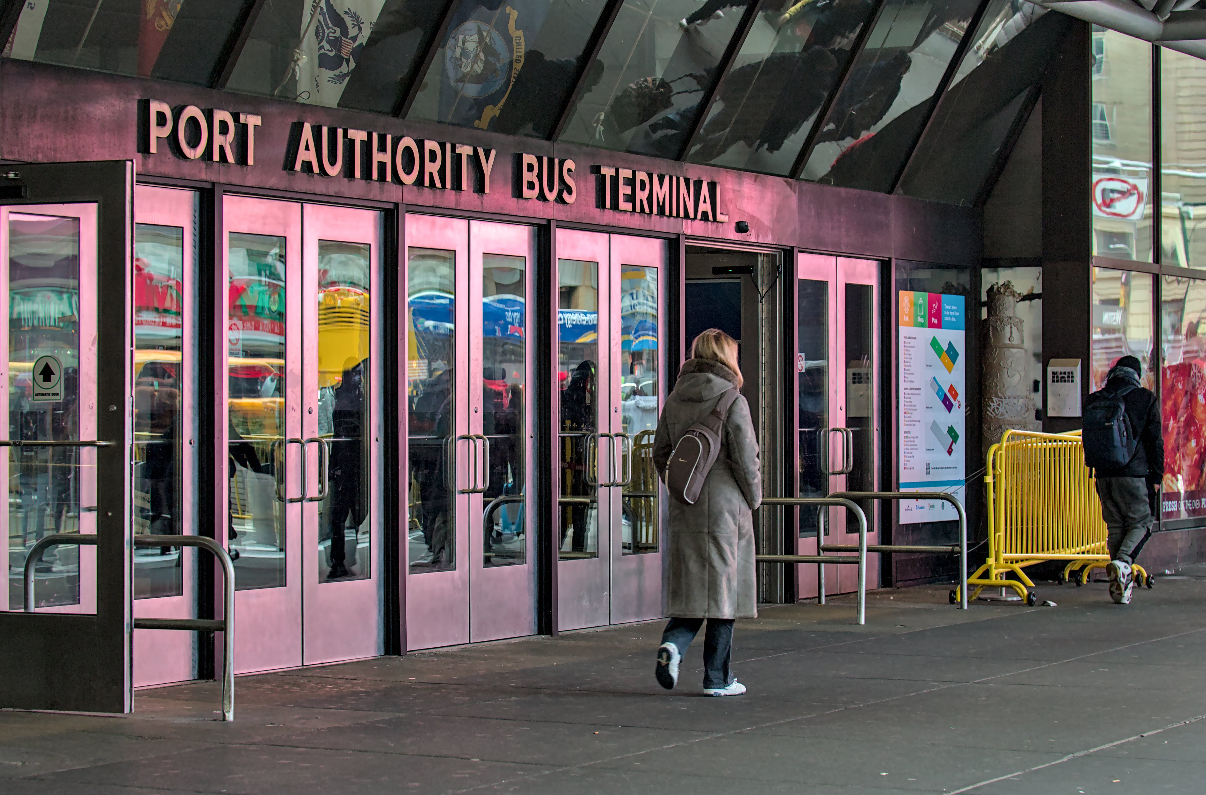 A commuter was stabbed nine times while waiting for a bus at the New York City Port Authority Bus Terminal
