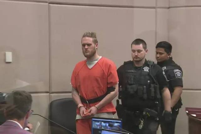 <p>Maxwell Anderson, 33, (pictured) pleaded not guilty to the murder of 19-year-old Sade Robinson during a brief court hearing in Milwaukee on Monday </p>