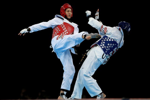 Sarah Stevenson, left, competed at the 2012 London Olympics (Mike Egerton/PA)